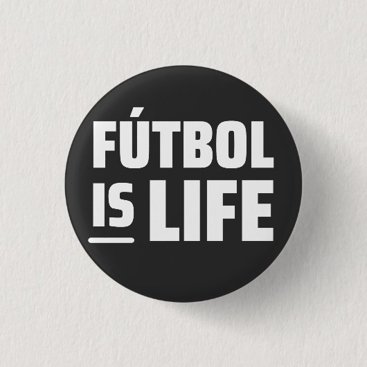 Futbol ist Leben, Fußball, Fußball, amerikanischer Button (Vorderseite)