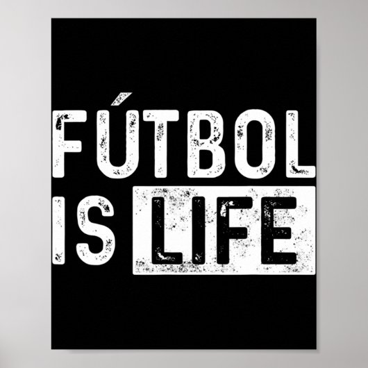 Futbol ist Lebensfußball Lover Fußball Spaß Poster (Vorne)