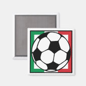 futbol. italia-Quadrat. Magnet (Vorderseite/Rückseite)