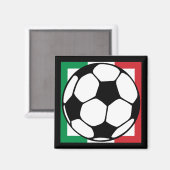 futbol. italia-Quadrat. Magnet (Vorderseite/Rückseite)