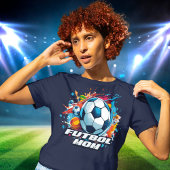 Futbol Mama Soccer Ball Muster T-Shirt