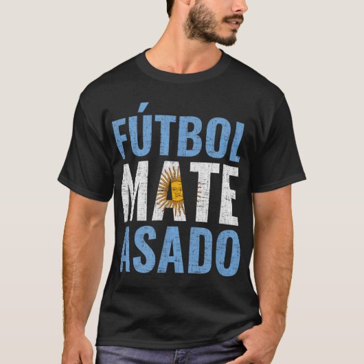 Futbol Mate Asado Argentinien T-Shirt (Vorderseite)