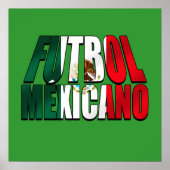 Futbol Mexicano - Fußball liebt das Logo der mexik Poster (Vorne)