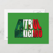 Futbol Mexicano - Fußball liebt das Logo der mexik Postkarte (Vorne/Hinten)