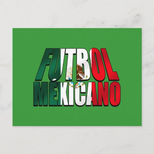 Futbol Mexicano - Fußball liebt das Logo der mexik Postkarte (Vorderseite)