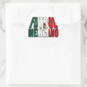 Futbol Mexicano - Fußball liebt das Logo der mexik Runder Aufkleber (Tasche)