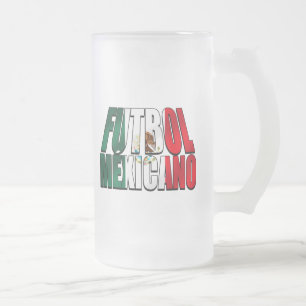 Futbol Mexicano - Fußballliebhaber Mattglas Bierglas
