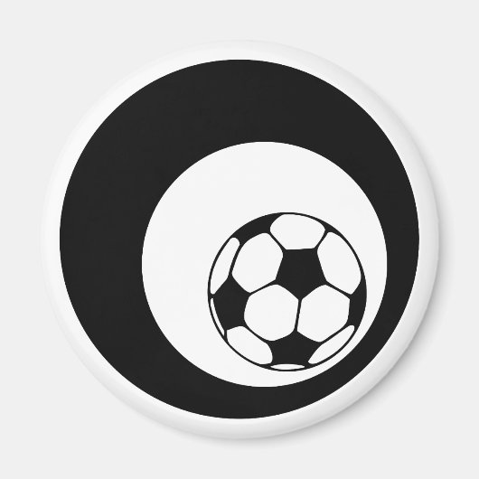 futbol. schwarze Kreise. Magnet (Vorne)