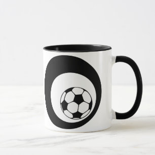 futbol. schwarze Kreise Tasse