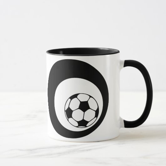 futbol. schwarze Kreise Tasse (Rechts)