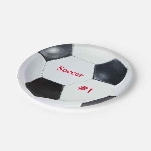 Futbol Soccer Ball Sports Themed Party Pappteller (Schrägansicht)