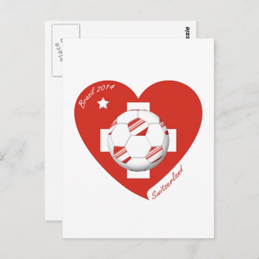 Fútbol Suiza SWITZERLAND Soccer National Team 2014 Postkarte (Vorne/Hinten)