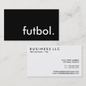 Futbol. Visitenkarte (Vorne/Hinten)