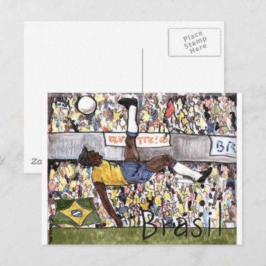 Futebol do Brasil Postkarte (Vorne/Hinten)