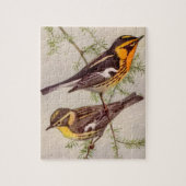Futes Blackburnian Warbler Bird Painting Jigsaw Puzzle (Vertikal)