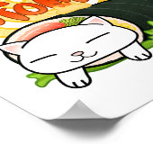 Futomaki Sushi Cat Poster (Ecke)