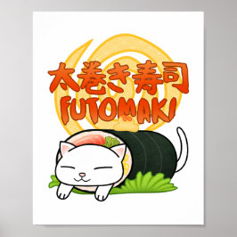 Futomaki Sushi Cat Poster