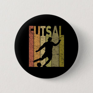 Futsal Vintage Hallenfußball Futsal Spieler Retro  Button