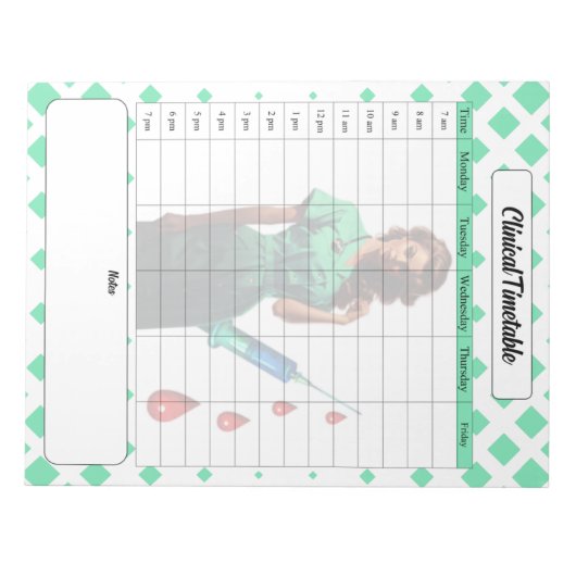 Futter dir nicht selbst _ Klinischer Zeitplan Notizblock (Vorderseite)