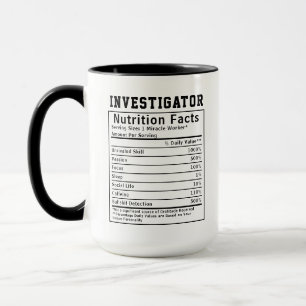 Futter für Ermittler Fakten Geschenke für Mitarbei Tasse