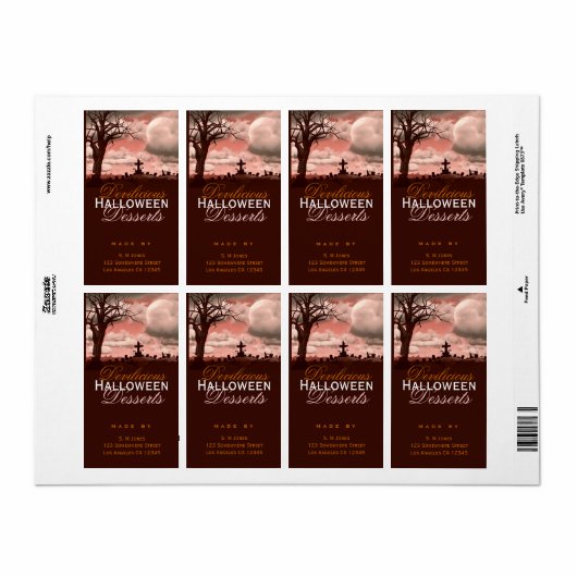 Futter für Halloween-Desserts (Vorne)