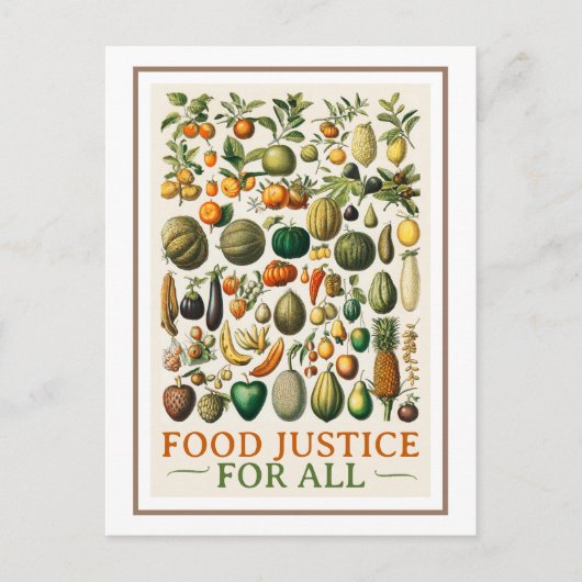 Futter Gerechtigkeit! Vintage Kunst Postkarte (Vorderseite)