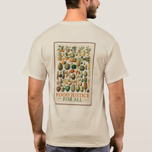 Futter Gerechtigkeit! Vintage Kunst T-Shirt (Rückseite)