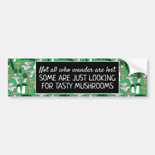 Futter Pilze Jäger Fun Fungi Funny Original Autoaufkleber (Vorne)