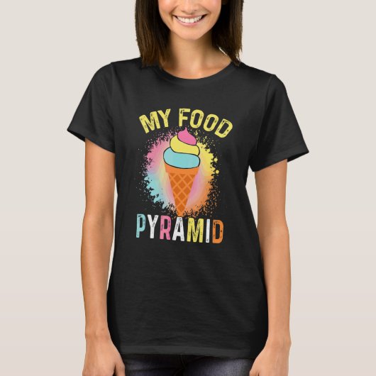 Futter Pyramide Eiscreme für Eiscreme T-Shirt (Vorderseite)