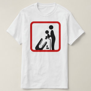 Füttere Baby nicht mit Krokodil Zoo Schild T-Shirt