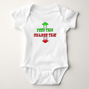 Füttere diesen lustigen Babyooverall Humor Baby Strampler