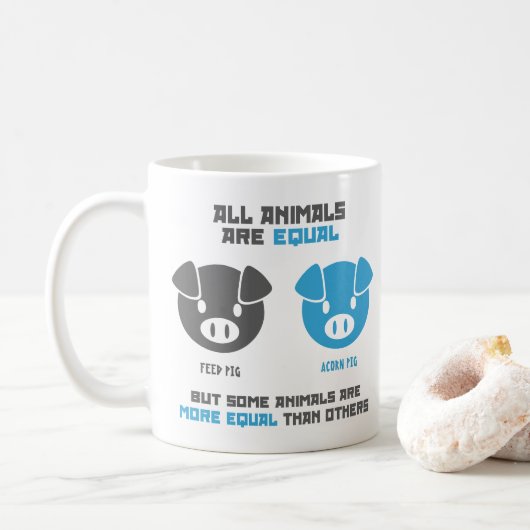 Füttere Schwein, Eichel Kaffeetasse (Mit Donut)