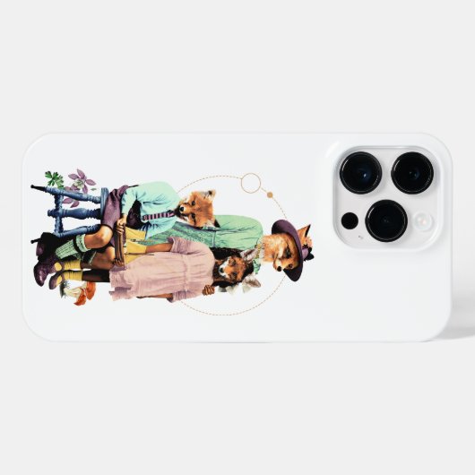 FUTTERFAMILIEN EXTRAVAGANTE TIERE iPhone HÜLLE (Rückseite (Horizontal))