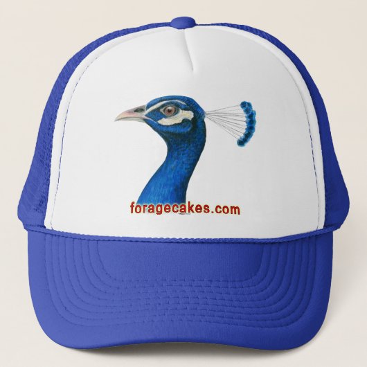 Futterkuchen: Pfau Truckerkappe (Vorderseite)