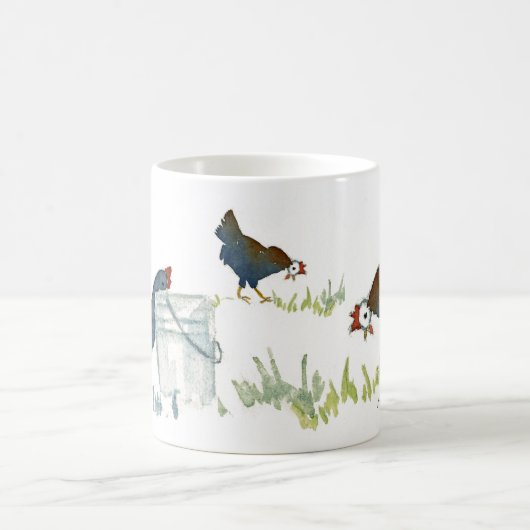 Füttern der Hühner Kaffeetasse (Mittel)