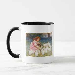 Füttern der Kaninchen Tasse