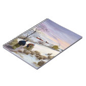 Füttern der Schafe im Winter Notizblock (Linke Seite)