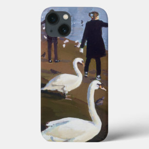 Füttern der Schwäne in dem runden Teich Case-Mate iPhone Hülle