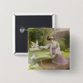 Füttern der Tauben Button (Vorne & Hinten)