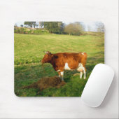 Füttern der Zeit für Guernsey-Kuh Mousepad (Mit Mouse)