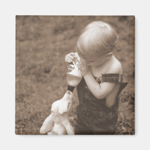 Füttern des Ziegen-Magneten Magnet