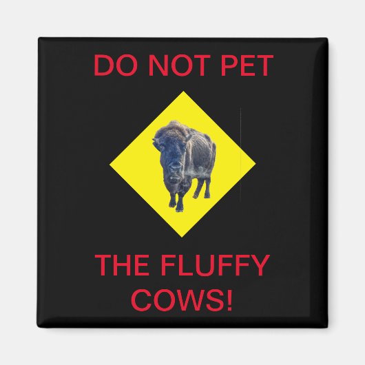 Füttern Sie die flauschigen Kühe nicht! Magnet (Vorne)
