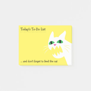 Füttern Sie die lustige Katze Zu-Tun, oder Honig Post-it Klebezettel