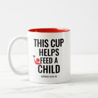 Füttern Sie eine Kinderscripture-Tasse
