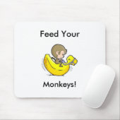 Füttern Sie Ihre Affen! Mousepad (Mit Mouse)