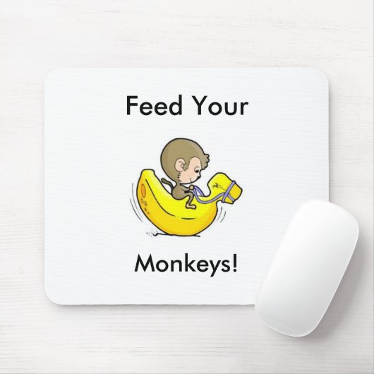Füttern Sie Ihre Affen! Mousepad (Mit Mouse)