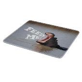 Füttern Sie mich! Flusspferd Schneidebrett (Ecke)