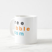"Füttern Sie mir" Katzen-Logo-Tasse Kaffeetasse (Vorderseite Links)