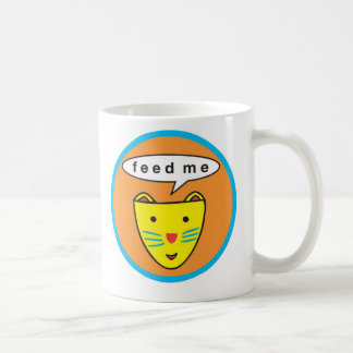 "Füttern Sie mir" Katzen-Logo-Tasse Kaffeetasse