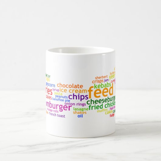 Füttern Sie mir Wordle Kaffeetasse (Mittel)